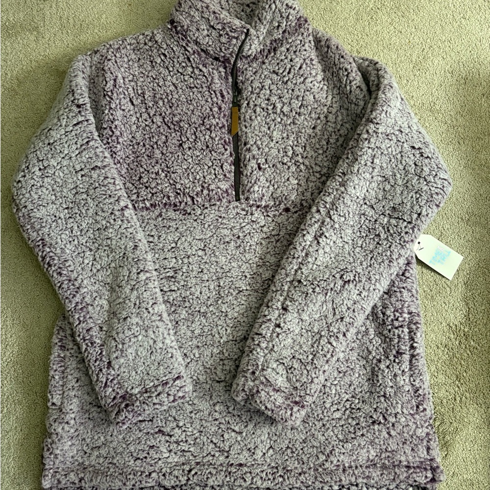 Time and Tru Purple Sherpa Pullover